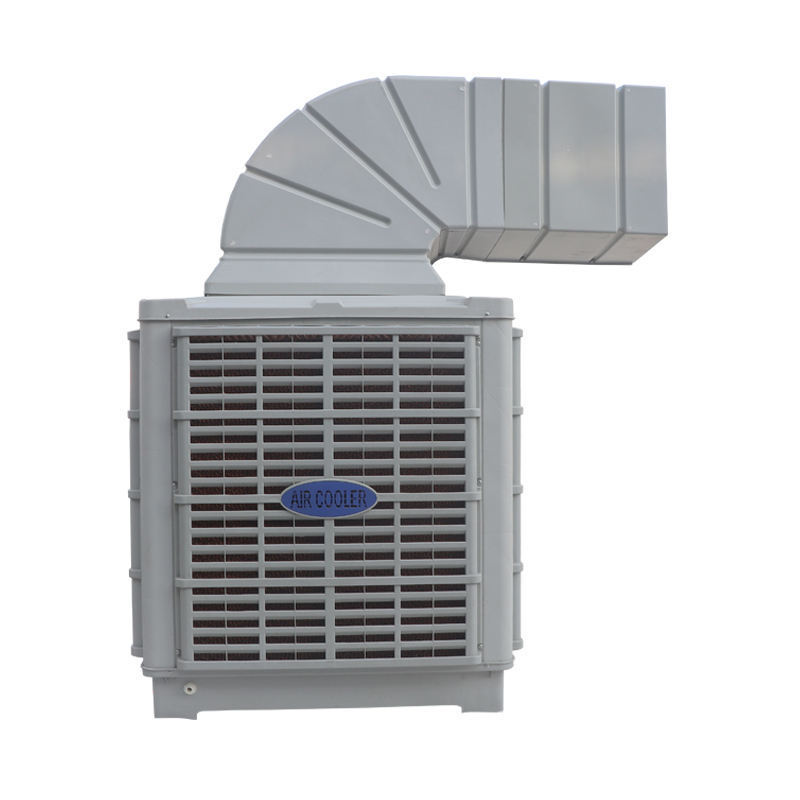 Hot sale New model  1.1kw 18000m3/h plastic body water air cooling fan ventilation duct cool breeze air cooler