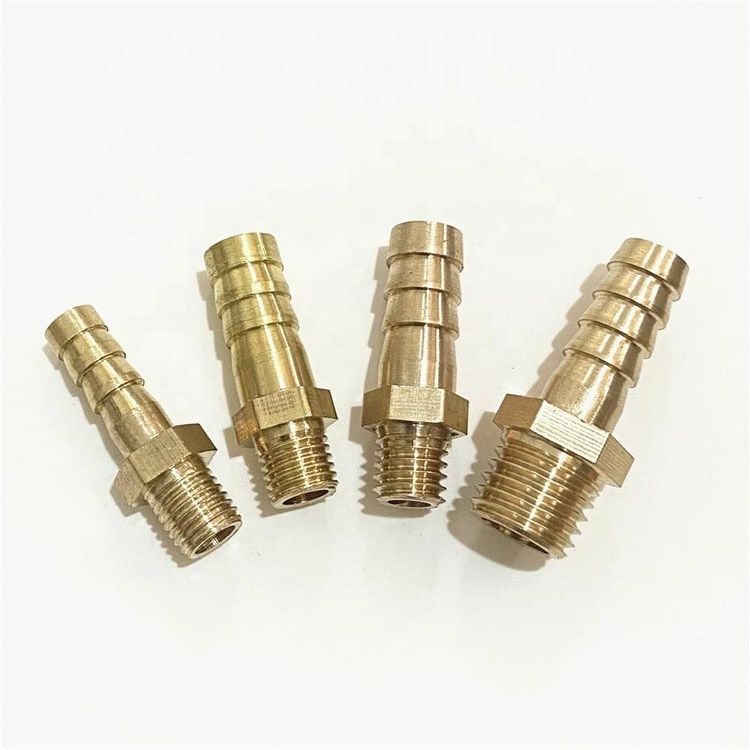 M4 M5 M6 M8 M10 M12 M14 M16 M20 Metric Male Nipple Thread Fitting Brass Hose tail Pipe Fitting Coupler Connector