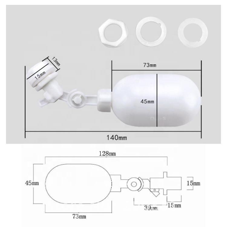 3/8  1/2  Inch White Plastic Adjustable Auto Fill Float Ball Valve Water Control Switch For Humidifiers