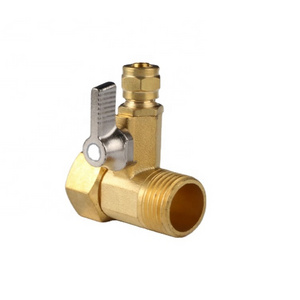 1/4"1/2"1/2"Valvula De Bola Quick Connect Fitting  Three-way Brass Ball Valve