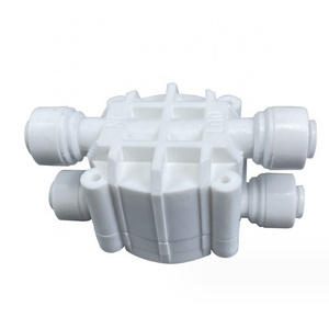 1/4" 3/8 "Plastic 4 Way Valves Quick Connect Fittings Auto Shut Off Valve RO Water Purifier  System Spare Parts