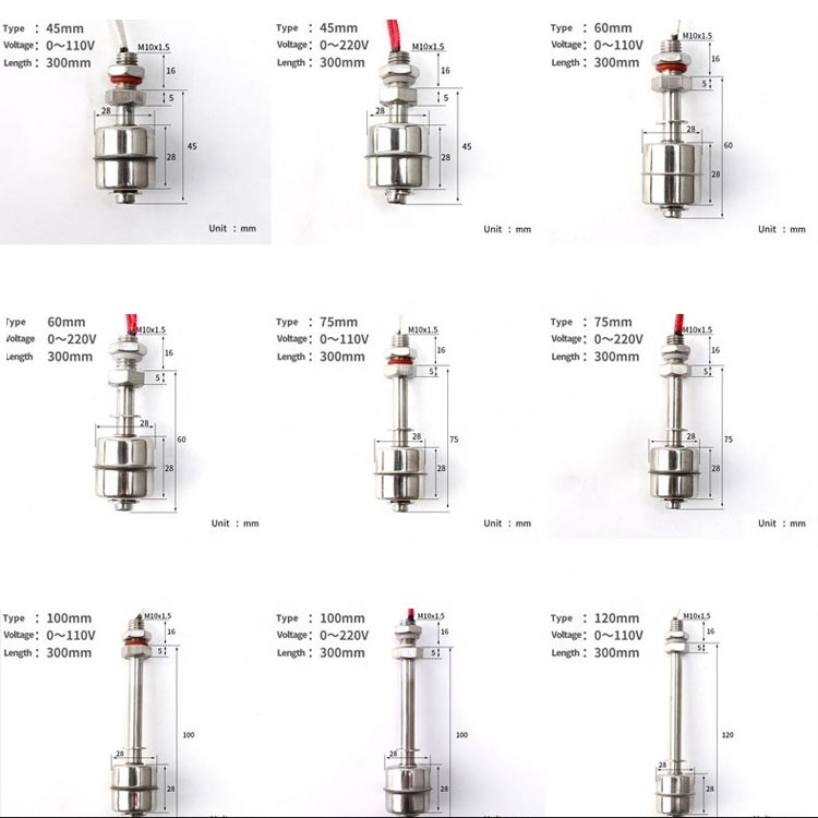 Water Level Float Switch Water Tower Pump Tank NO/NC Automatic Magnetic Level Indicator Controller Flow Sensor