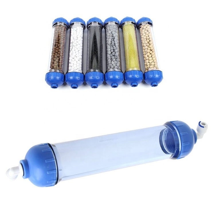 T33 Inline Refillable Empty  Plastic Water Filter Cartridge Housing