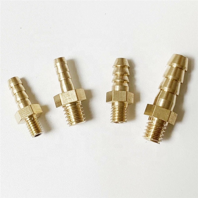 M4 M5 M6 M8 M10 M12 M14 M16 M20 Metric Male Nipple Thread Fitting Brass Hose tail Pipe Fitting Coupler Connector