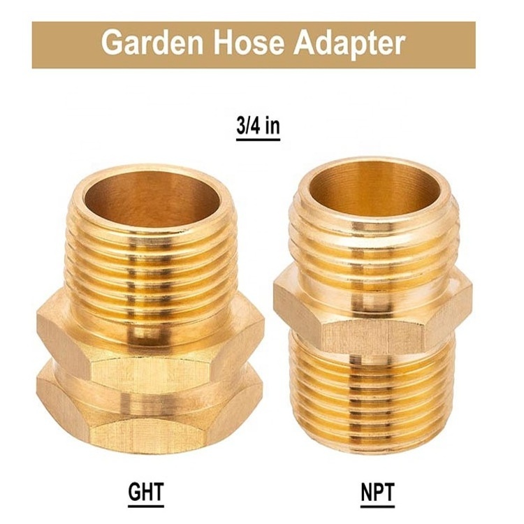 brass pipe fitting Female 3 /4 NH 11. 5 x 1 /2 Male NPT Garden Hose Adapter