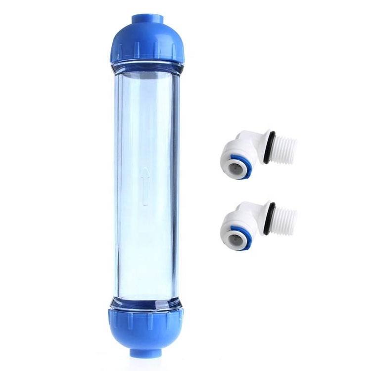 T33 Inline Refillable Empty  Plastic Water Filter Cartridge Housing