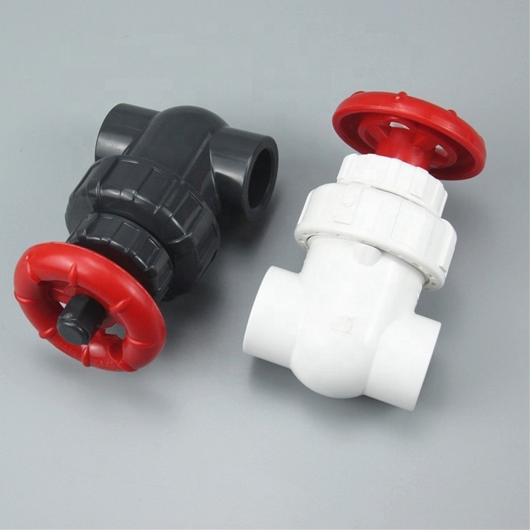 High quality UPVC Gate Valve Precision Flow Control PVC Sluice Valve Garden Irrigation Aquarium PVC Valve