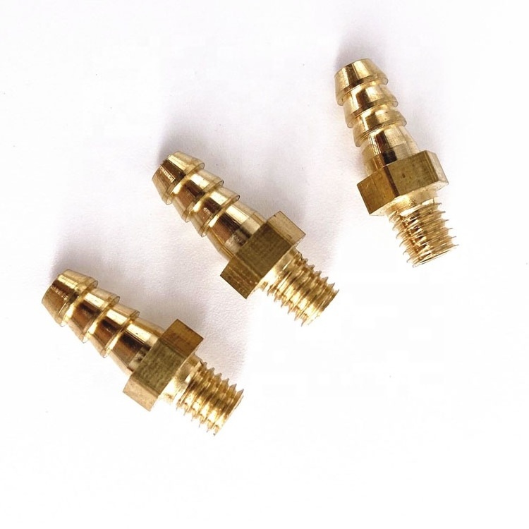 M4 M5 M6 M8 M10 M12 M14 M16 M20 Metric Male Nipple Thread Fitting Brass Hose tail Pipe Fitting Coupler Connector