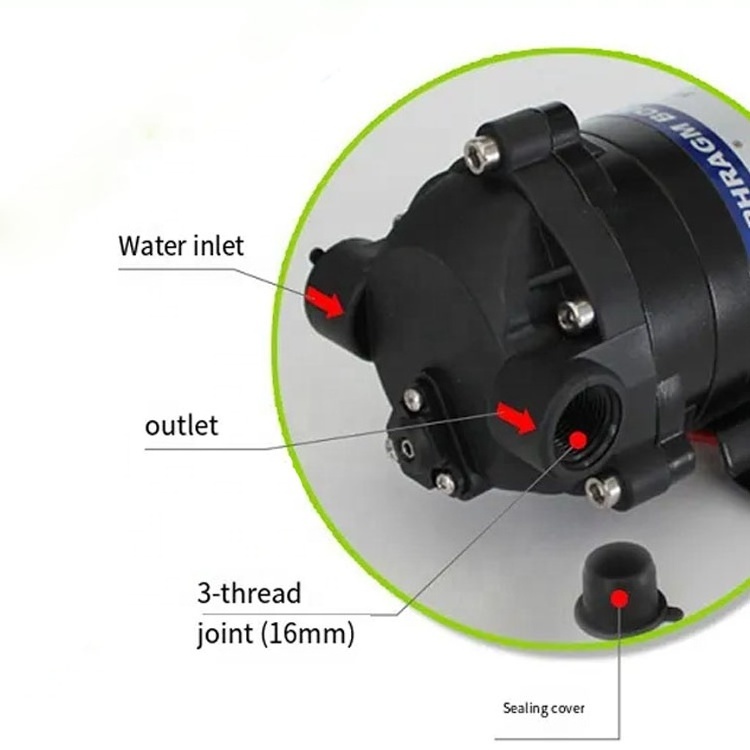 DC 24v 50GPD 75GPD 100GPD 150GPD 300GPD Water Filter Pump Self  Sucking RO Pressure Booster Pump For RO Water System Parts