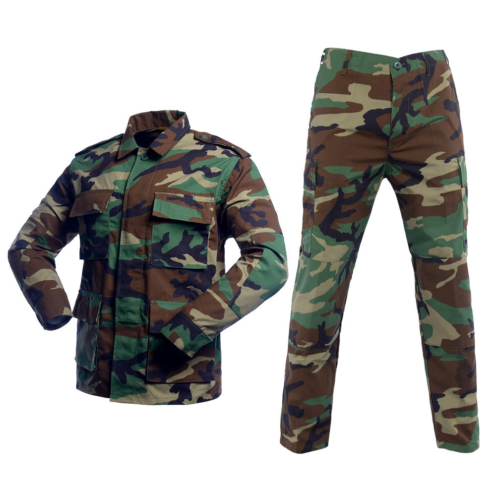 Tiger Stripe Polyester Cotton Black Green Desert Pattern Bdu Sets Suits Clothing Full Kit Camouflage Tactical Combat Uniforms