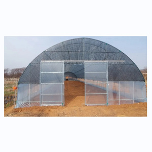 High Tunnel Film Covered Tomato Greenhouse with shade net agricultural green houses