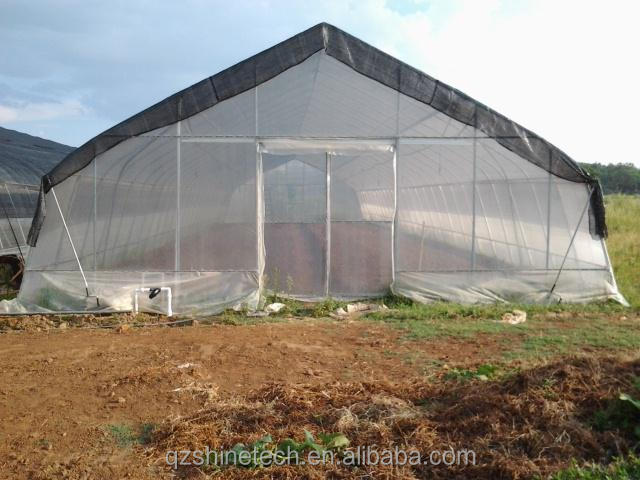 High Tunnel Film Covered Tomato Greenhouse with shade net agricultural green houses