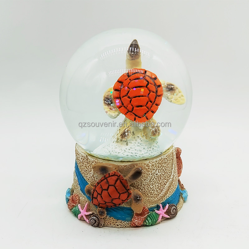 Custom Florida mini snow globe dolphin Miami turtle palm tree snowglobe ocean water globe nassau bahamas souvenirs