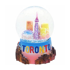 Special Creativity Travel Souvenir Ornament Canada Toronto City Skyline Tourist Gift Resin Building Snow Ball/Custom Snow Globes