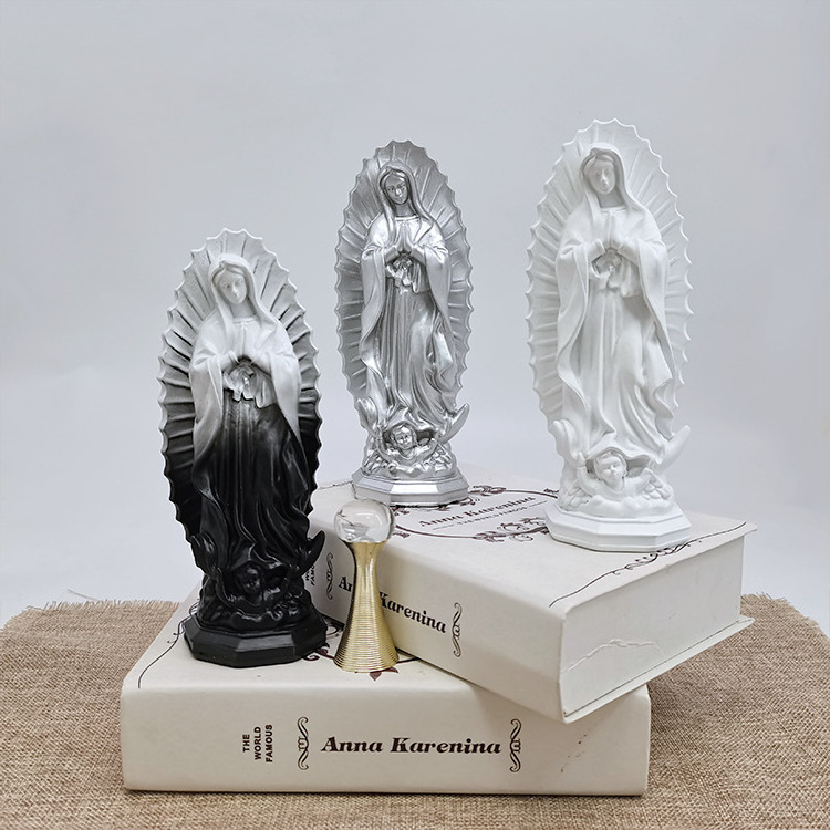 Custom cheap religious resin gifts items Jesus god figurine table catholic Virgin Mary statues for home decor