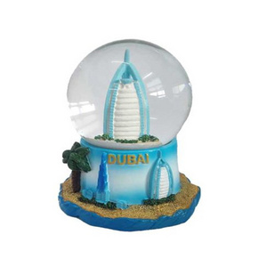 Cheap Custom Dubai UAE Budapest water globe Resin Gift Souvenir manufacturer City tourist Mini Crystal Snow Globe