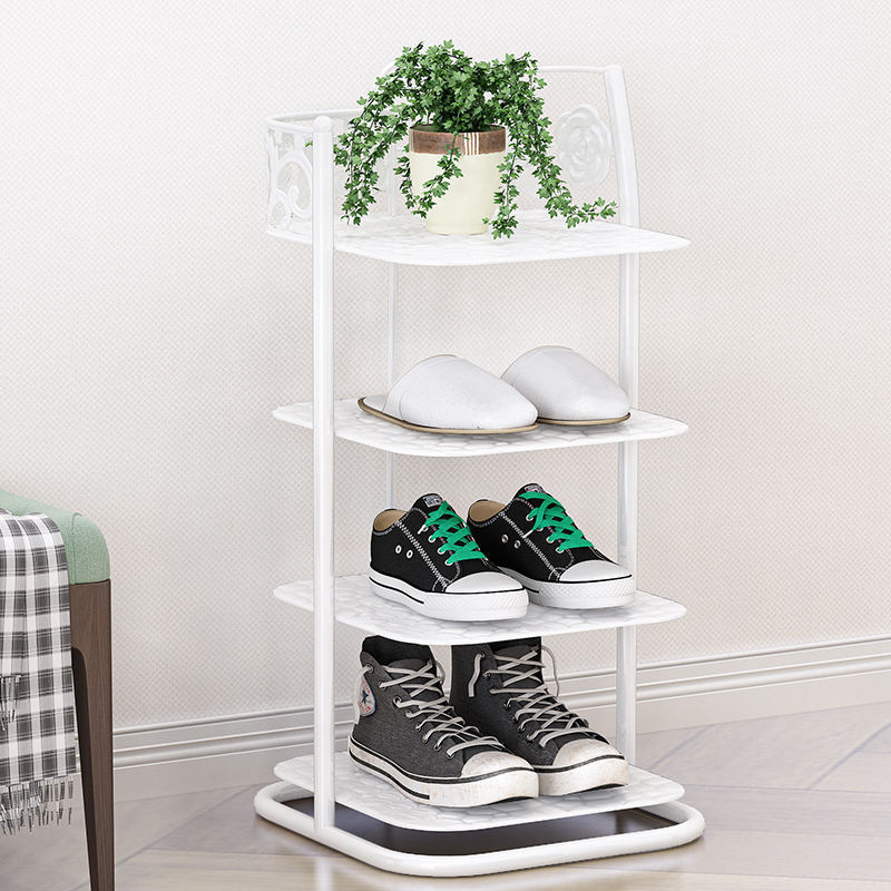 hot sales living room 4 layer white iron shoe stand shelves outdoor shoe rack designs multi-functional shoe display rack