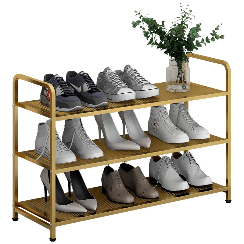 Multifunctional 3 Tier Metal Shoe Rack Store Adjustable Shoe Display Rack Home Space Saving Storage Shoe Rack