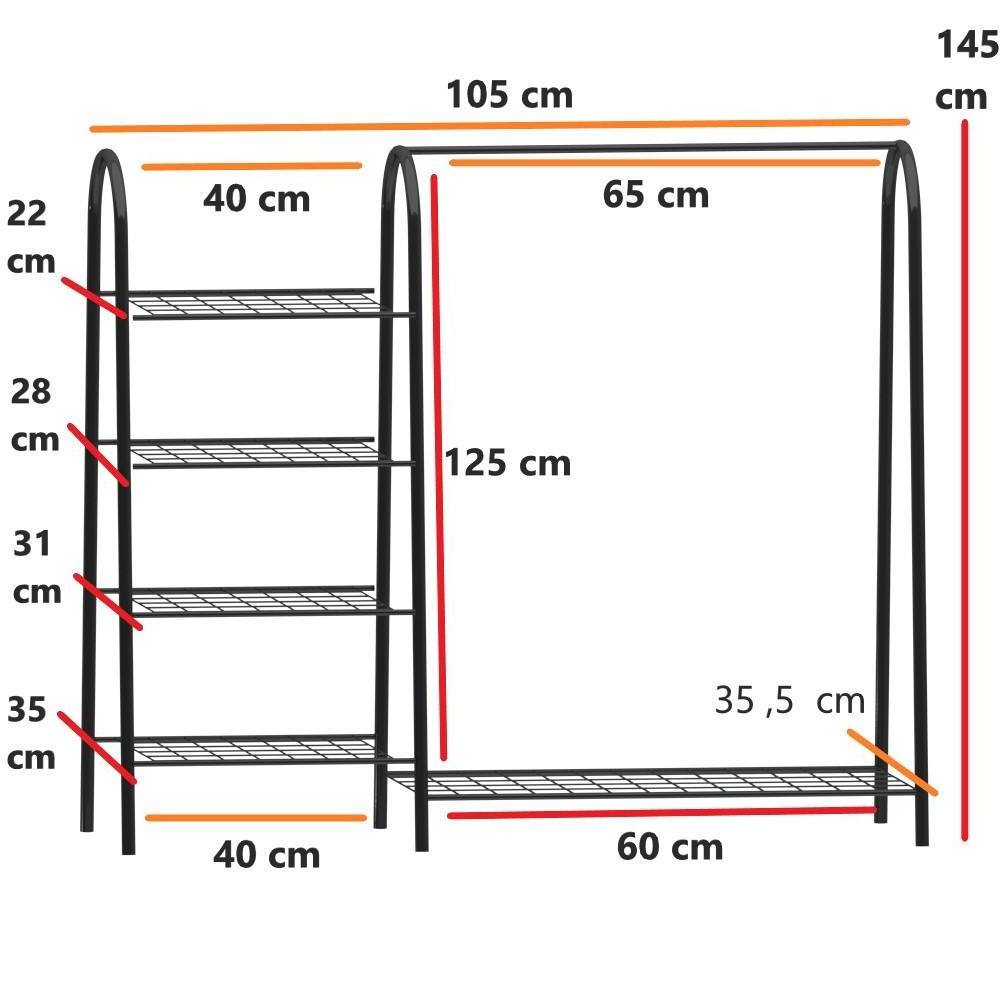 wholesales Indoor clothes shop simple metal hanger shoe bag storage rack children's iron coat rack coat stand perchero