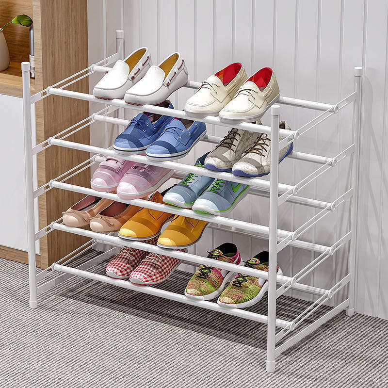 Factory Scarpiera Living Room Modern Design Shoes Stand Simple 5 Tier Metal Storage Organizer Display Shoes Racks