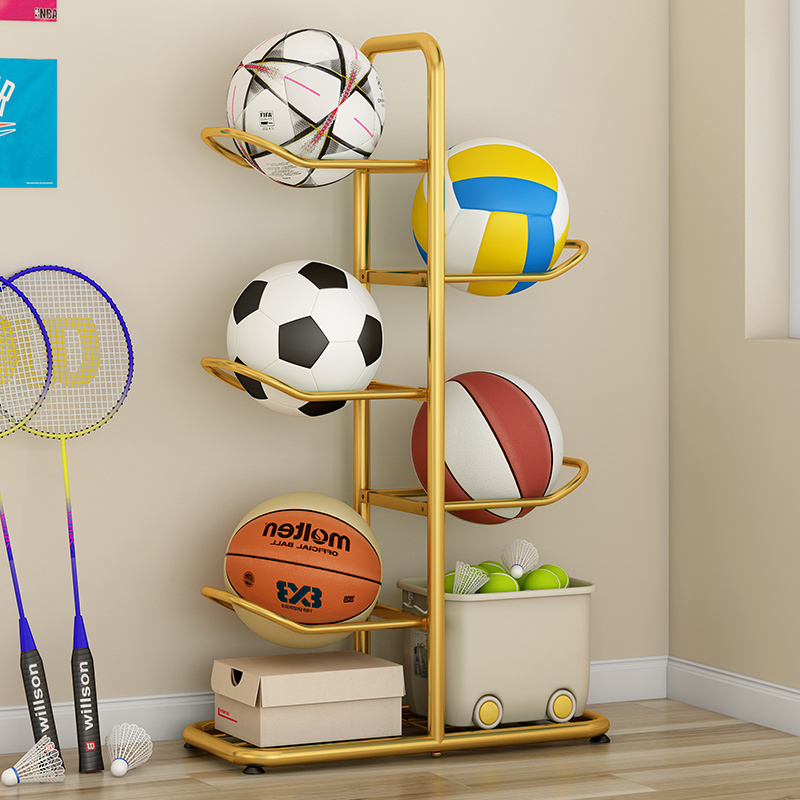 Floor Multi-layer Basketball Rack Metal Bracket Ball Rack Storage Sporting Goods Storage Rack