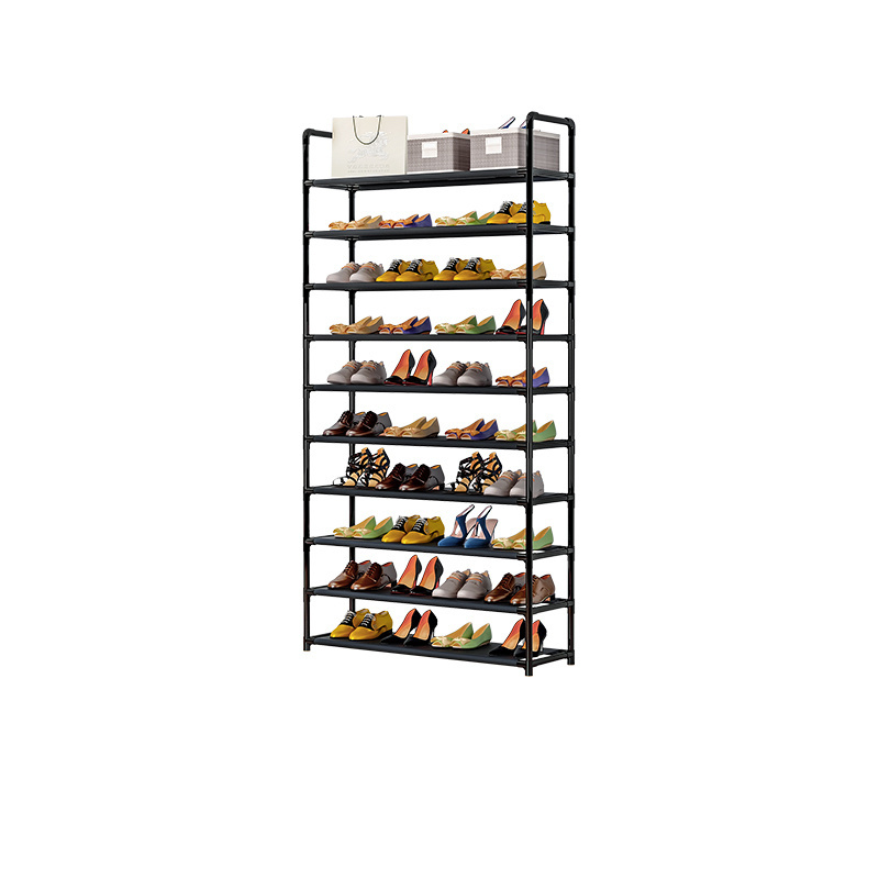 wholesales 10 tiers non woven fabric shoe display stand shoe rack for entryway