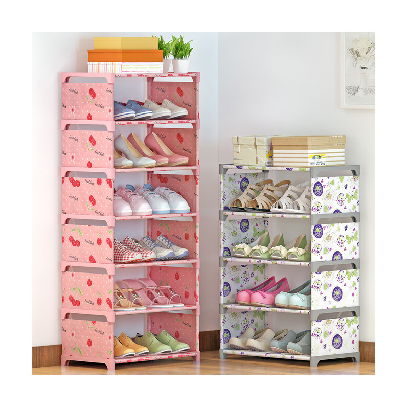 Hot Selling Entrance Simple Shoe Storage Rack Children's Non-woven Fabric Shoe Rack Shoe Cabinet