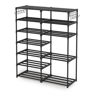 Custom white metal wrought iron shoe rack organizer porch simple adjustable shoe shelf shoe rack for home