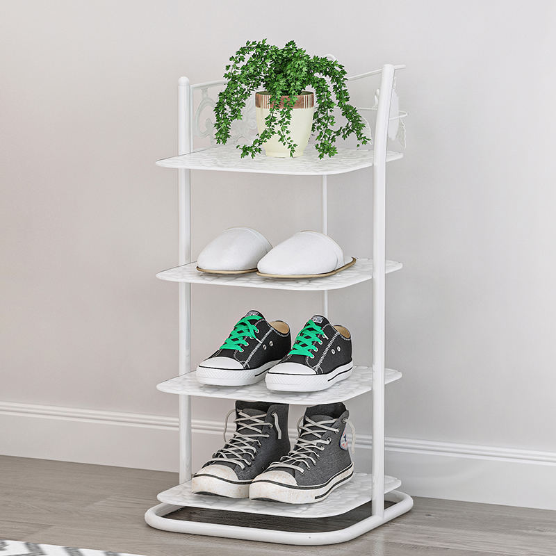 hot sales living room 4 layer white iron shoe stand shelves outdoor shoe rack designs multi-functional shoe display rack