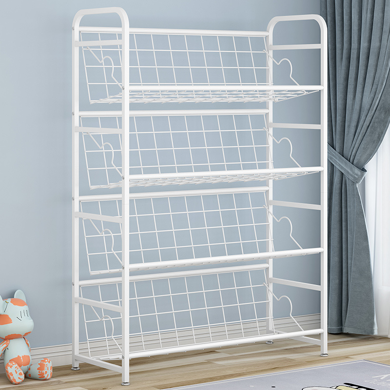 Nordic style minimalist bedroom bookshelf library 4-layer shelf book display rack bookcase cabinet