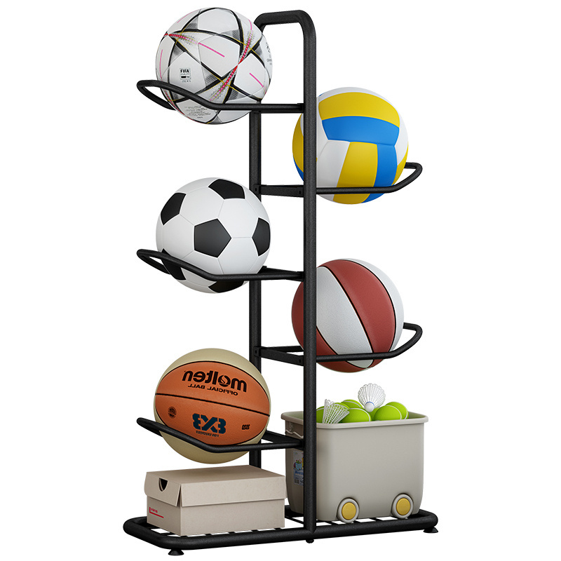 Floor Multi-layer Basketball Rack Metal Bracket Ball Rack Storage Sporting Goods Storage Rack