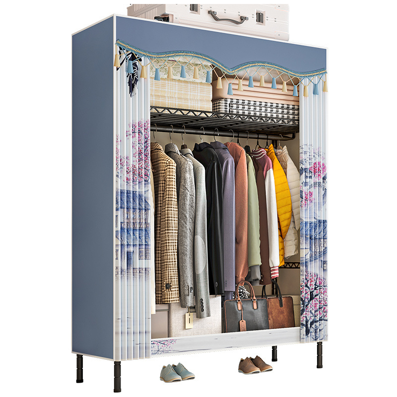 Factory production storage cabinet big fabric wardrobe for metal storage cabinets in bedroom storage cabinet