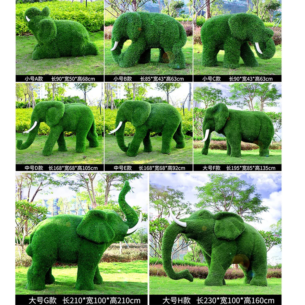 Custom life size resin arts animals garden fiberglass wild animal elephants figurines tiger horse for Christmas decoration