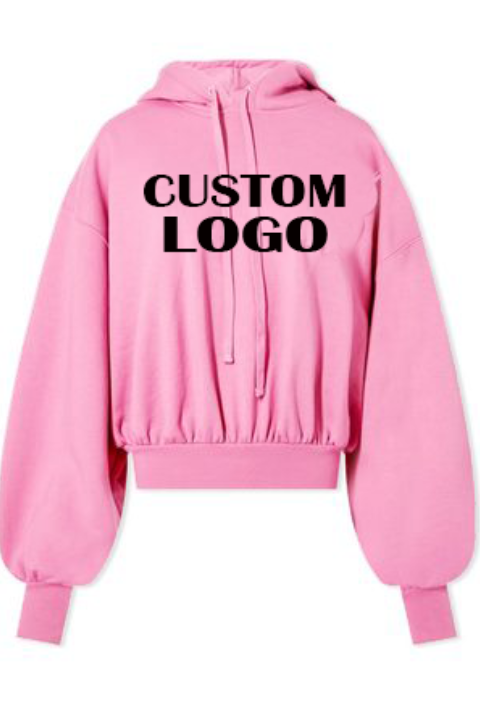 Custom 360 Gsm Cotton cropped hoodie men free sample Y2K Puff Oversize hoodie fashion cropped hoodie men blank