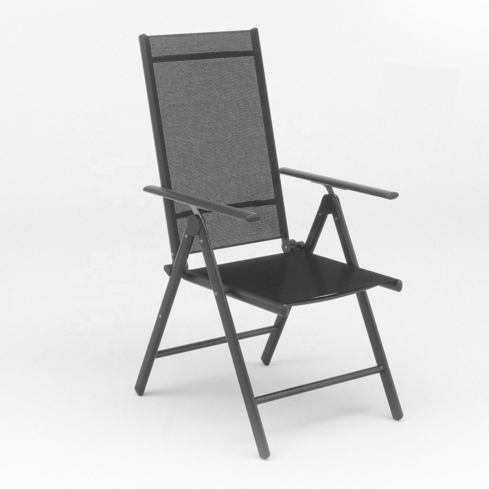 folding 7 pos. aluminum morden outdoor mesh garden deck chair