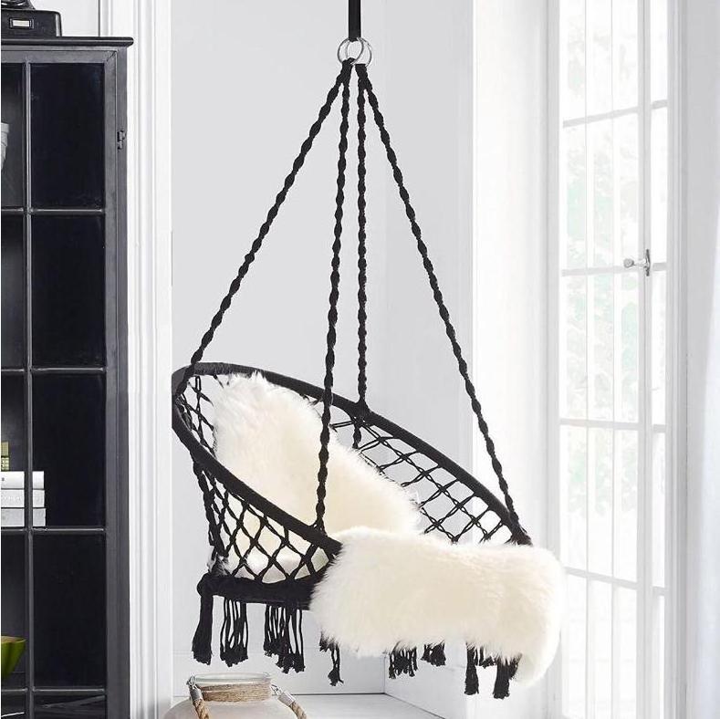 Indoor Outdoor Hanging Macrame Hammock Swing Chair for kid and adult