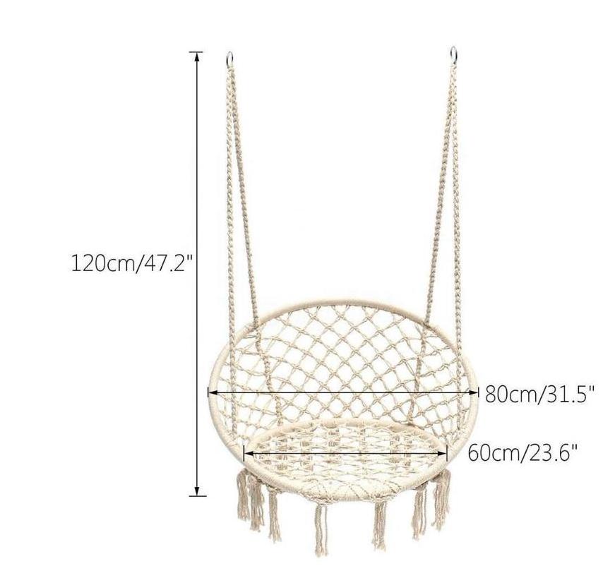 Indoor Outdoor Hanging Macrame Hammock Swing Chair for kid and adult