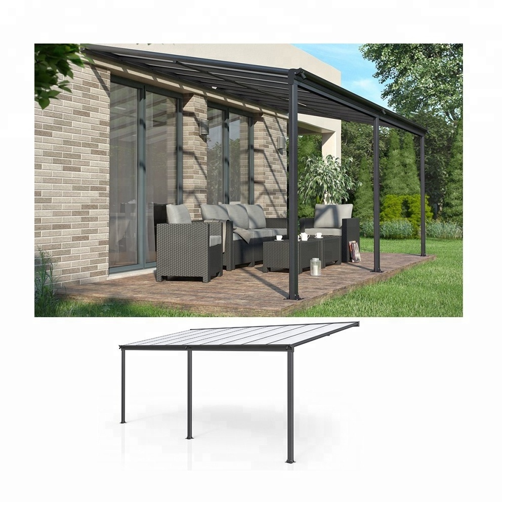 Much cheaper 395 x 295 cm Patio roof Easy to install Pergola shelter Canopy Roof Veranda Cover