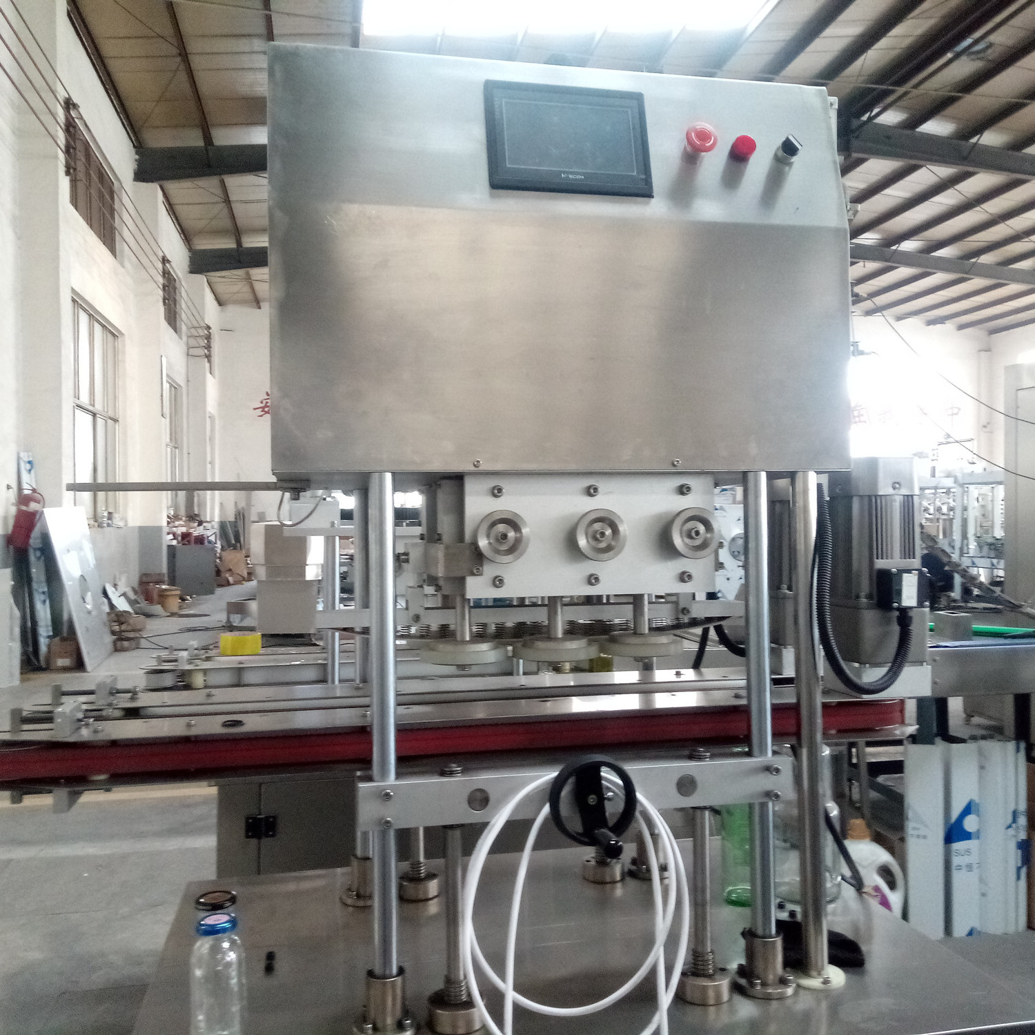 factory price fully automatic pet metal lid cap closure glass bottle jar screw capping machine price