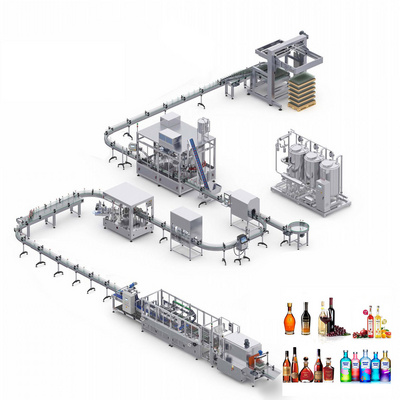 small liquid scale  syrup filling machine production line automatic liquor vodka spirit  bottling machine