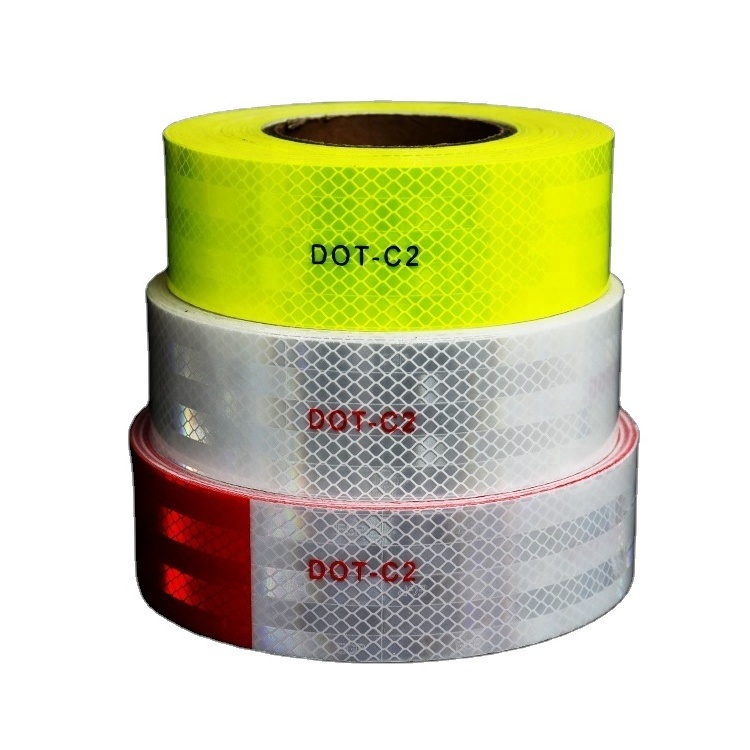 Trade assurance  high reflection red and white dot-c2 dot c2 reflective conspicuity tape