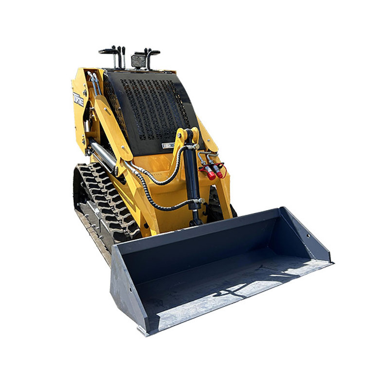 Buy a mini track skid steer from China the brand TOPONE mini electric skid steer loader full size with attachments