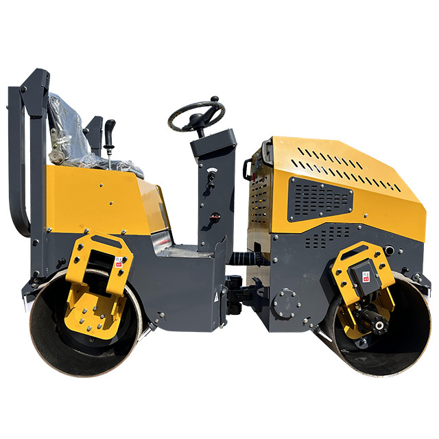 Chinese-made Machinery Road Roller Mini Asphalt Double Drum 1 Ton Road Compactor Roller Price For Sale