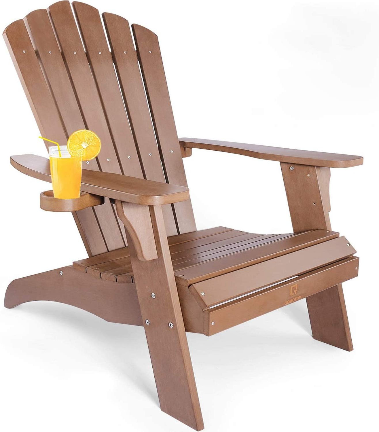 Classic Folding Poly Adirondack Chair Solid wood chair beach outdoor wooden leisure disassembled chair