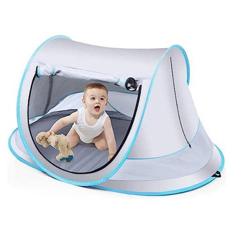 Wholesale Hot Sale UPF 50+waterproof foldable baby outdoor beach shade tent with Mosquito net Portable Pop Up Kids Tent indoor