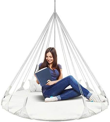 Hanging Swing Nest Double Hammock Daybed Saucer Style Lounger Swing Hangout Pad