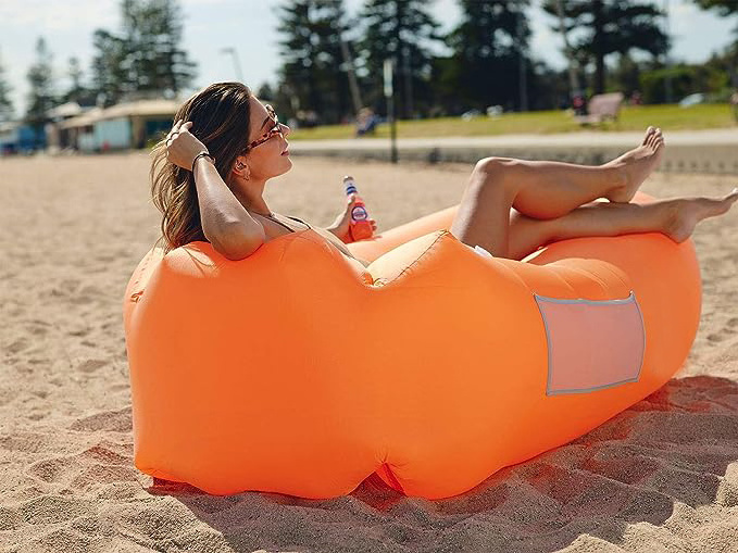 Wholesale Inflatable Lounger air sofa chair summer hotsale outdoor camping portable inflatable bed travel beach lazy sleep Bag