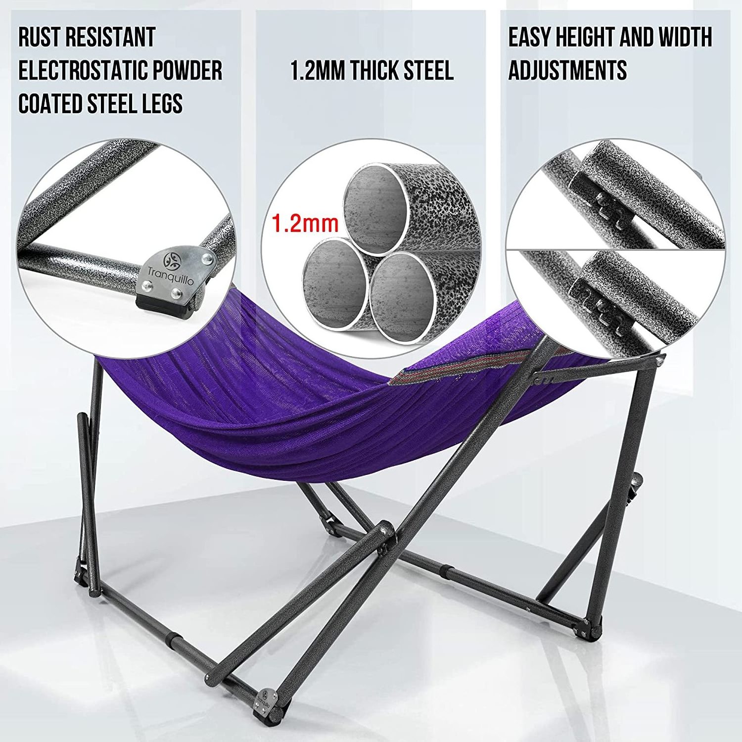 easy to assemble and comfortable Hammock with Stand Included Portable Folding Hammock patio bed swing for Patio outdoor camping