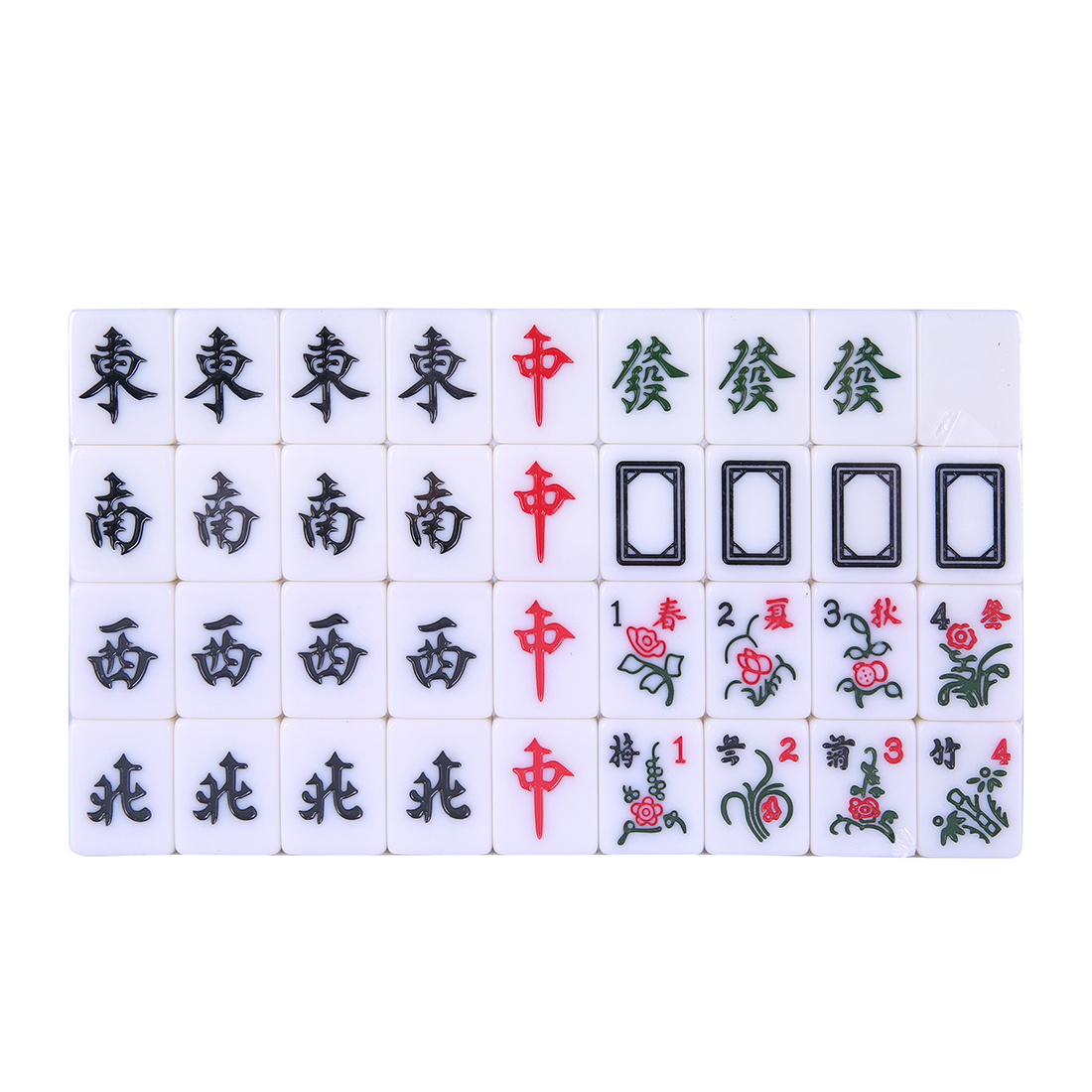 Chinese Mahjong Premium Melamine Imitation Jade Mahjong Set