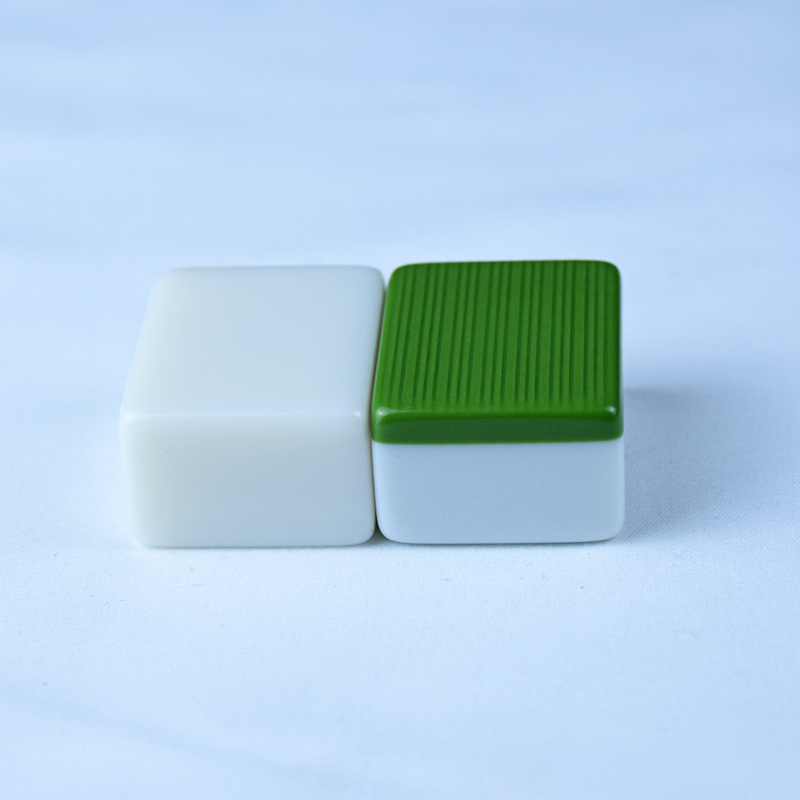 Factory supply custom stock 36mm green ivory colours  game tiles cards cube poker travel  rummy mahjong set